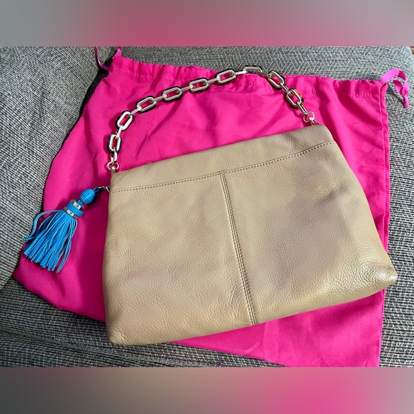 🩷 EUC Lilly Pulitzer Worth It Leather Purse/Clutch in Toasted Almond 🩷 - Picture 5 of 9